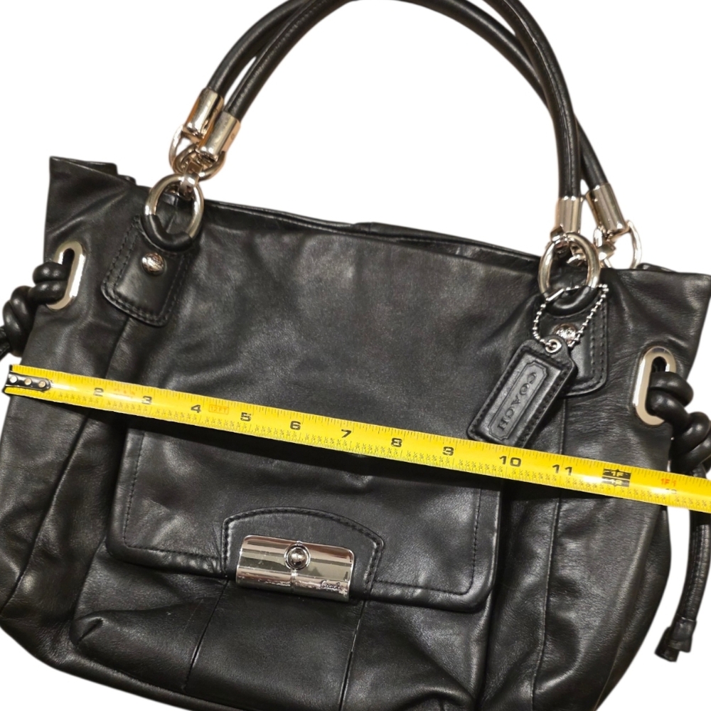 Coach Kristin Leather Satchel Black - Picture 11 of 12